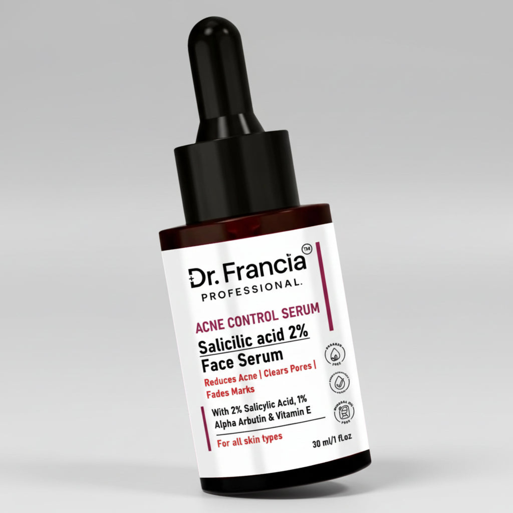 Dr. Francia Acne Control Serum bottle on a white background