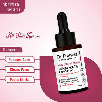 Dr. Francia 2% Salicylic Acid Serum for Acne, Blackheads & Oil Control