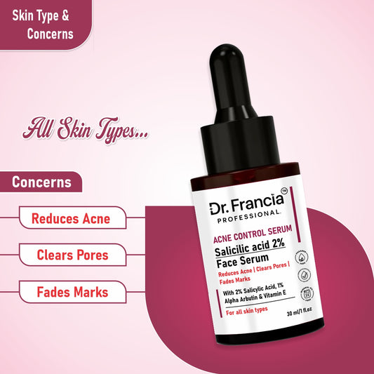 Dr. Francia Professional 2% Salicylic Acid Face Serum | Anti-Acne & Pore Clearing