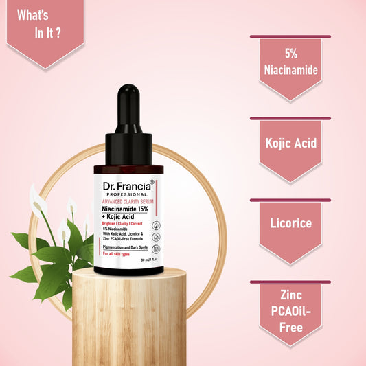Dr. Francia Professional Advanced Clarity Serum | 15% Niacinamide + Kojic Acid
