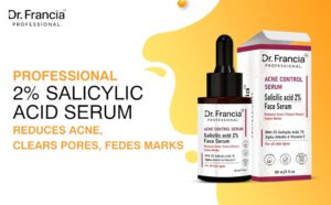 Dr. Francia Acne Control Serum 2% Salicylic Acid with Alpha Arbutin & Vitamin E | Fights Acne, Clears Pores & Fades Marks (30ml)